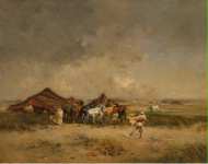 Huguet Victor Pierre Arab Encampment  - Hermitage